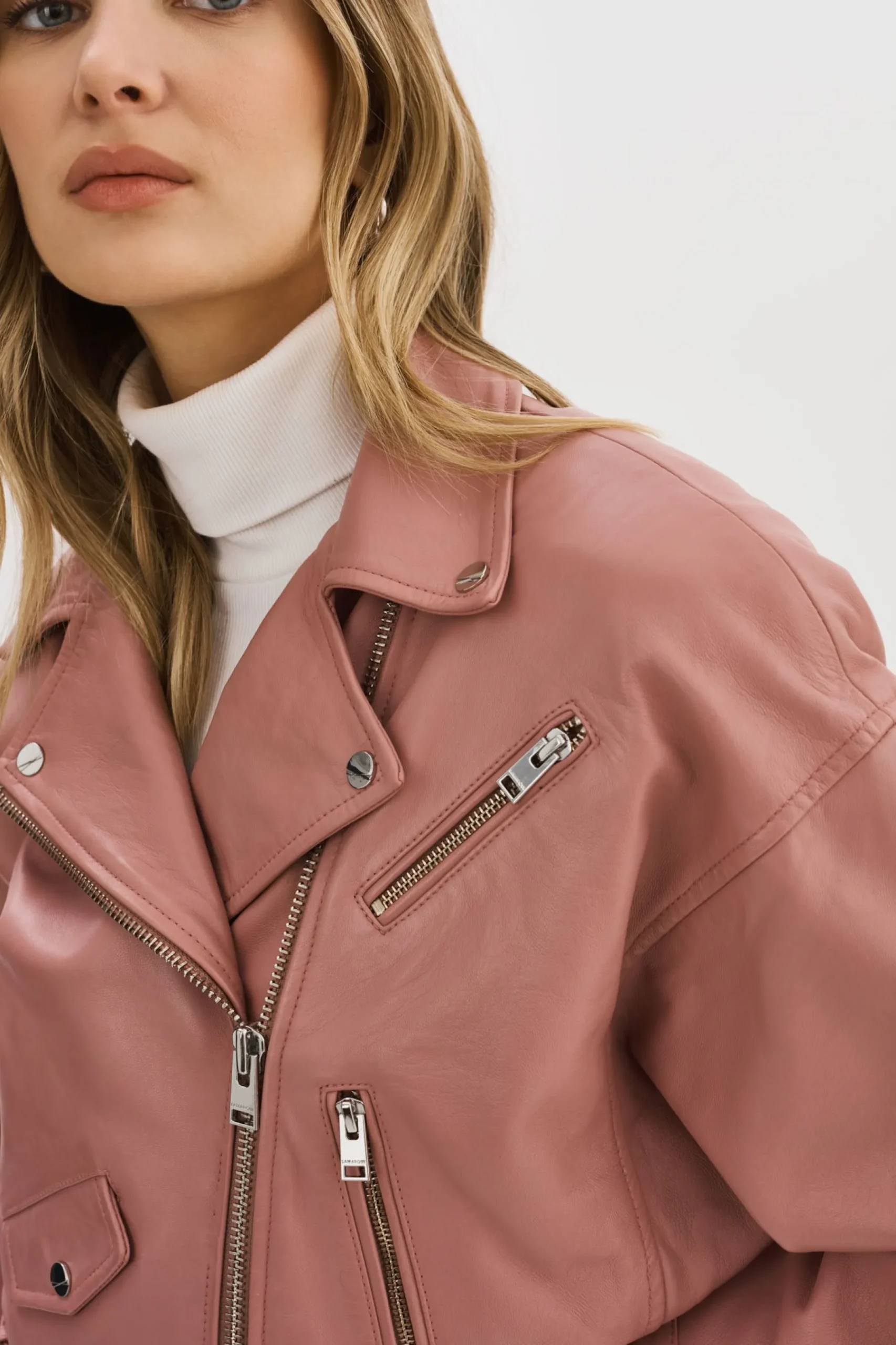 Femme LAMARQUE DYLAN | Veste De Motard En Cuir Des Années 80