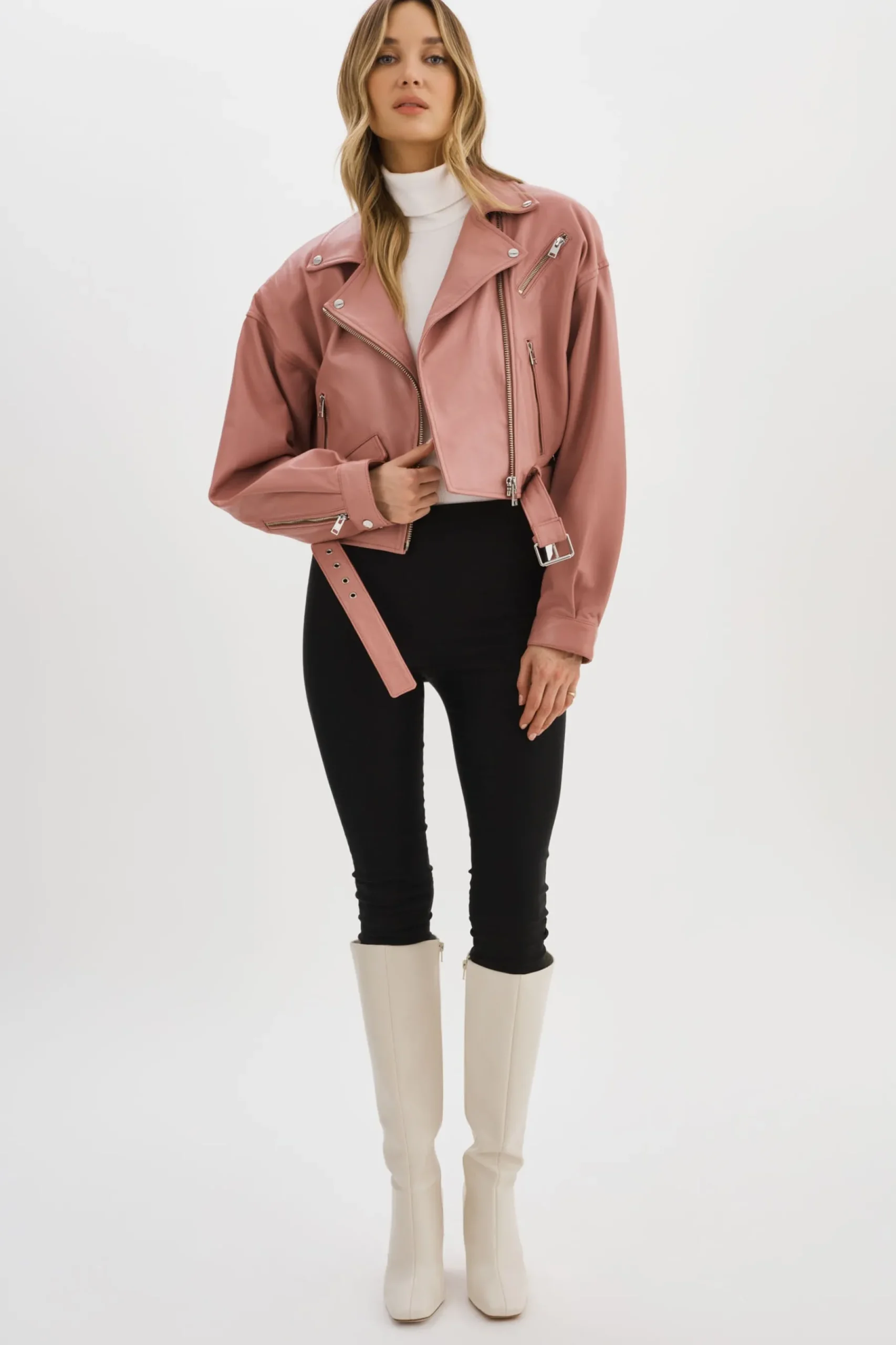 Femme LAMARQUE DYLAN | Veste De Motard En Cuir Des Années 80