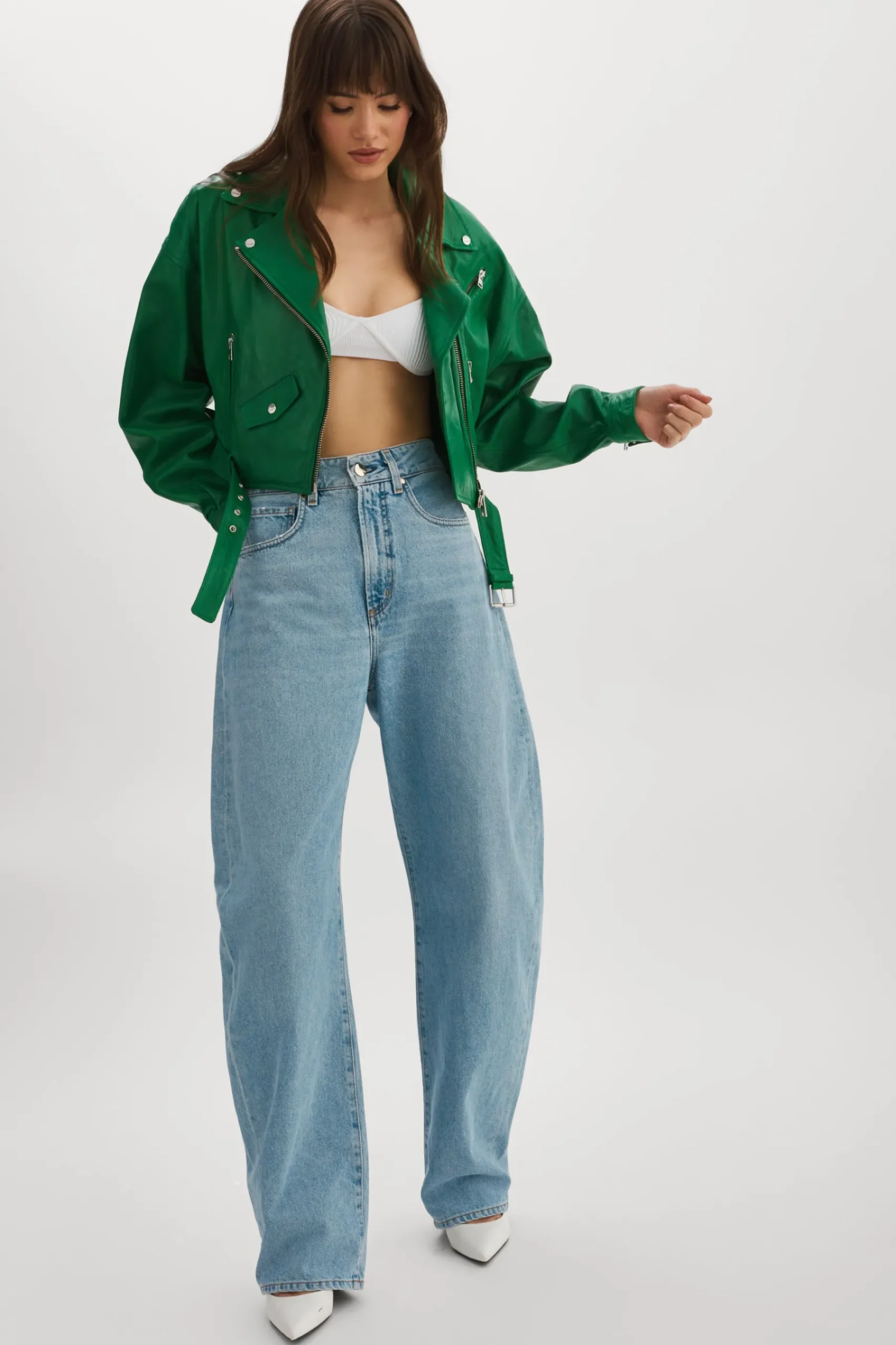 Femme LAMARQUE DYLAN | Veste De Motard En Cuir Des Années 80