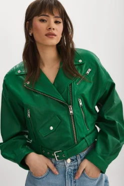 Femme LAMARQUE DYLAN | Veste De Motard En Cuir Des Années 80
