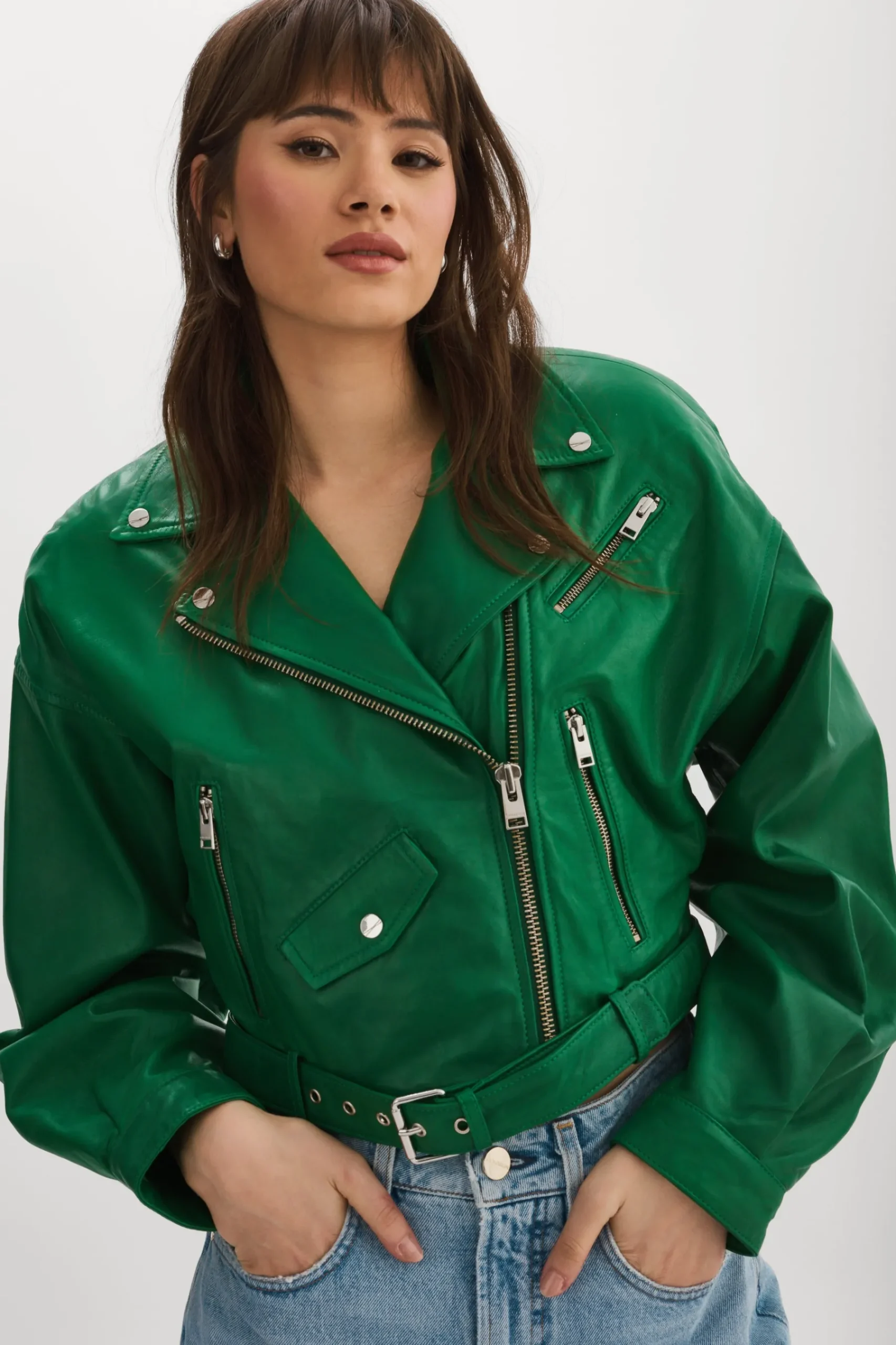 Femme LAMARQUE DYLAN | Veste De Motard En Cuir Des Années 80