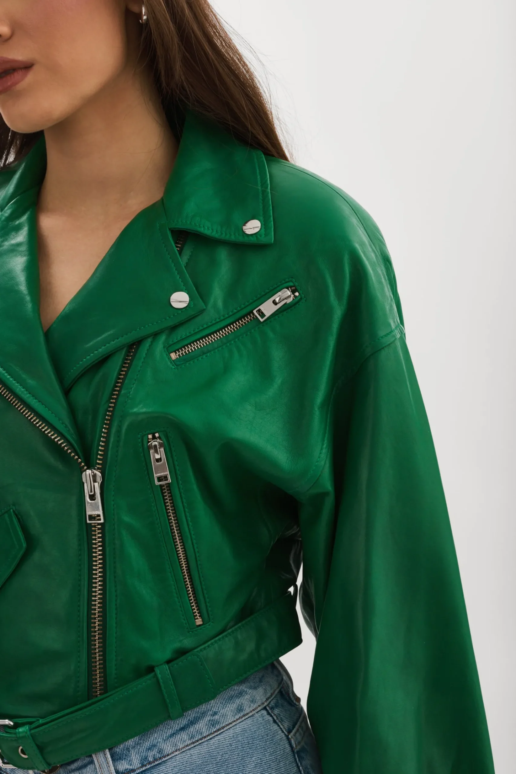 Femme LAMARQUE DYLAN | Veste De Motard En Cuir Des Années 80
