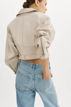 Femme LAMARQUE DYLAN Veste En Cuir à épaules Matelassé