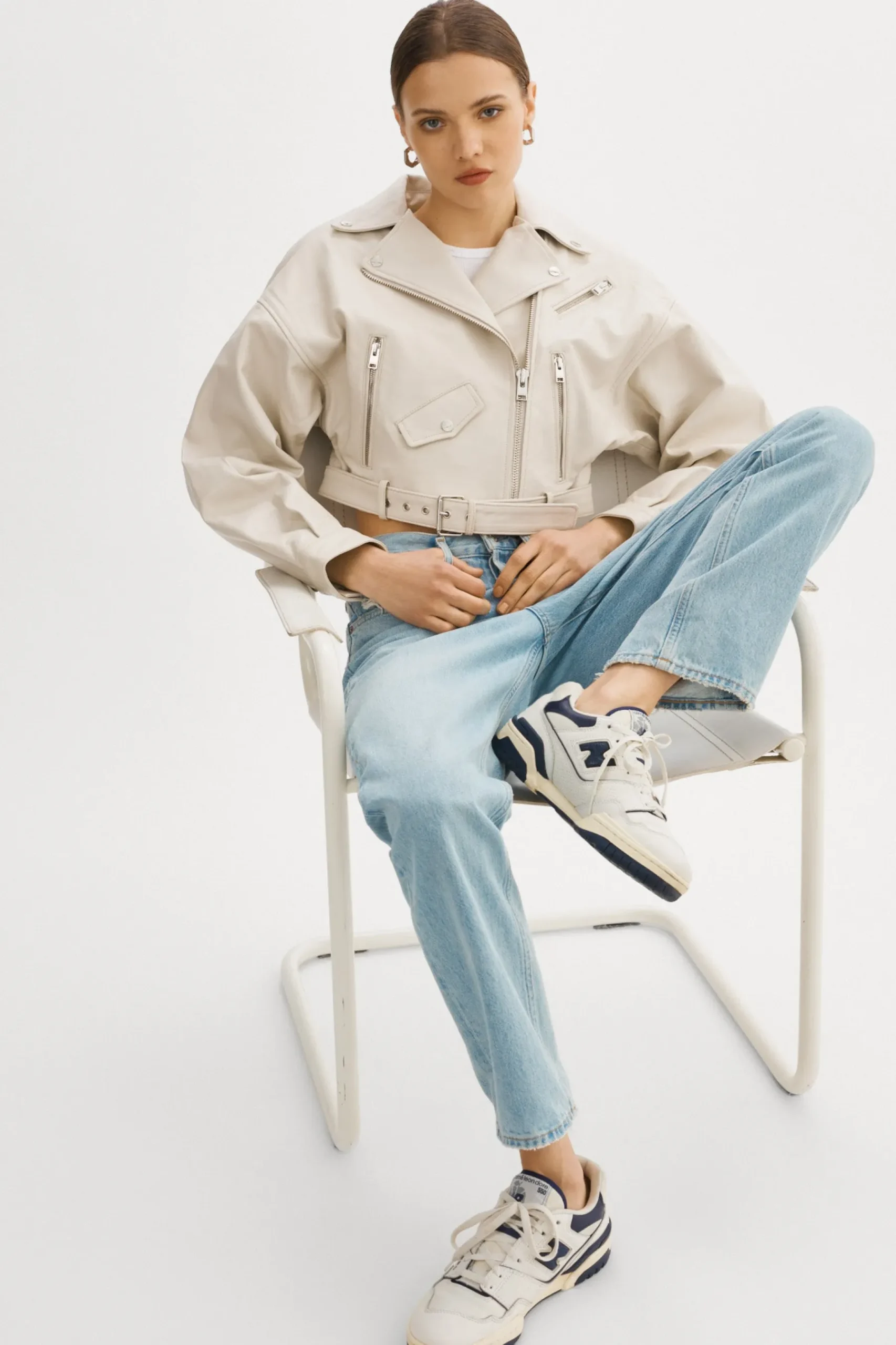 Femme LAMARQUE DYLAN Veste En Cuir à épaules Matelassé