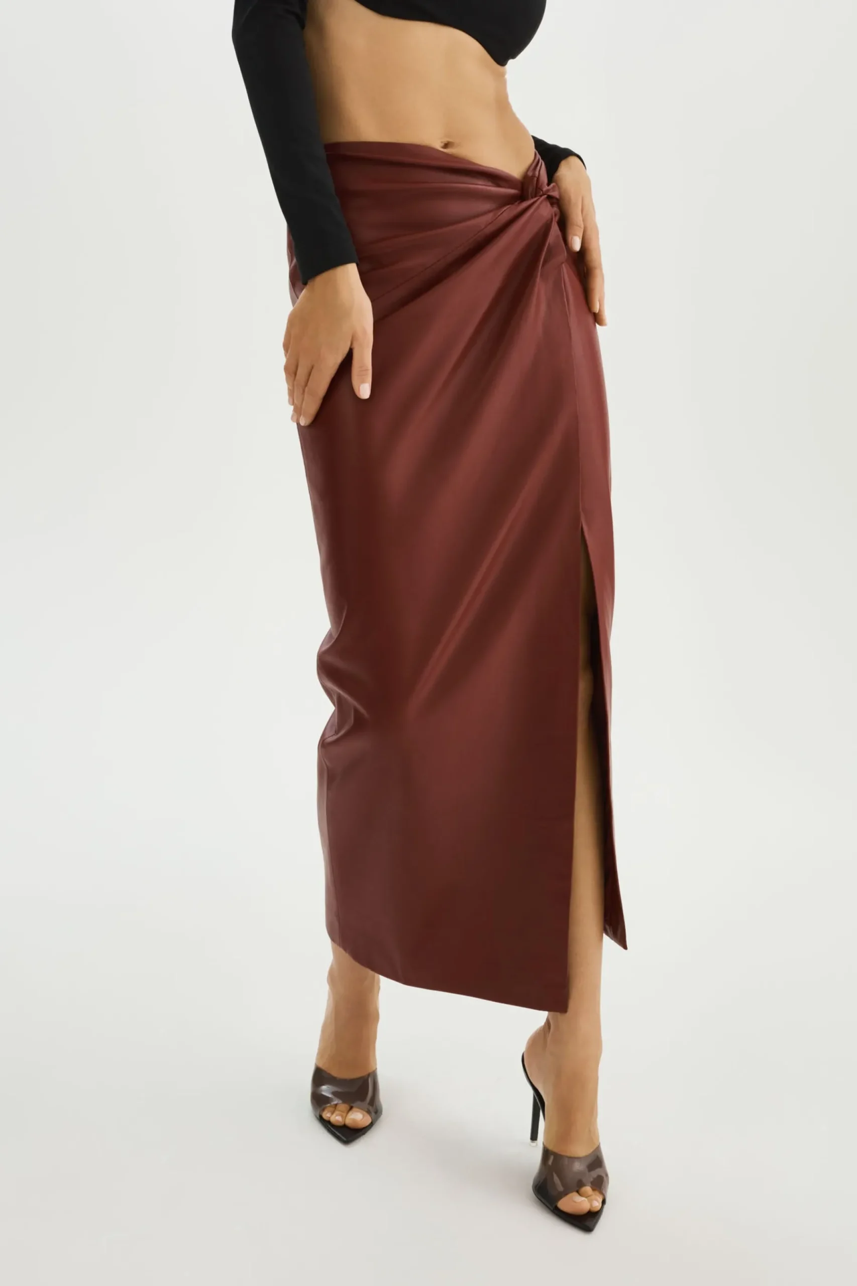 Femme LAMARQUE EILEEN | Jupe Longue En Similicuir