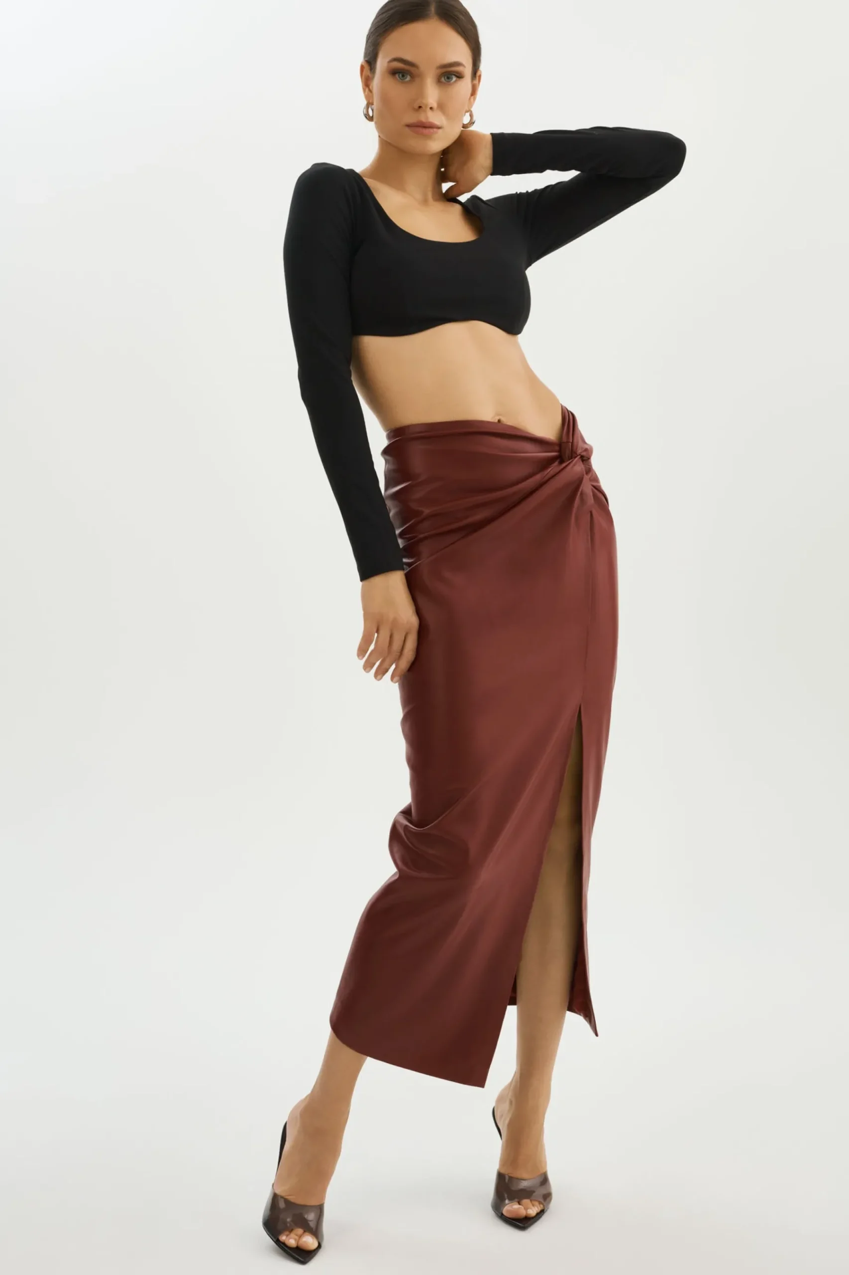 Femme LAMARQUE EILEEN | Jupe Longue En Similicuir