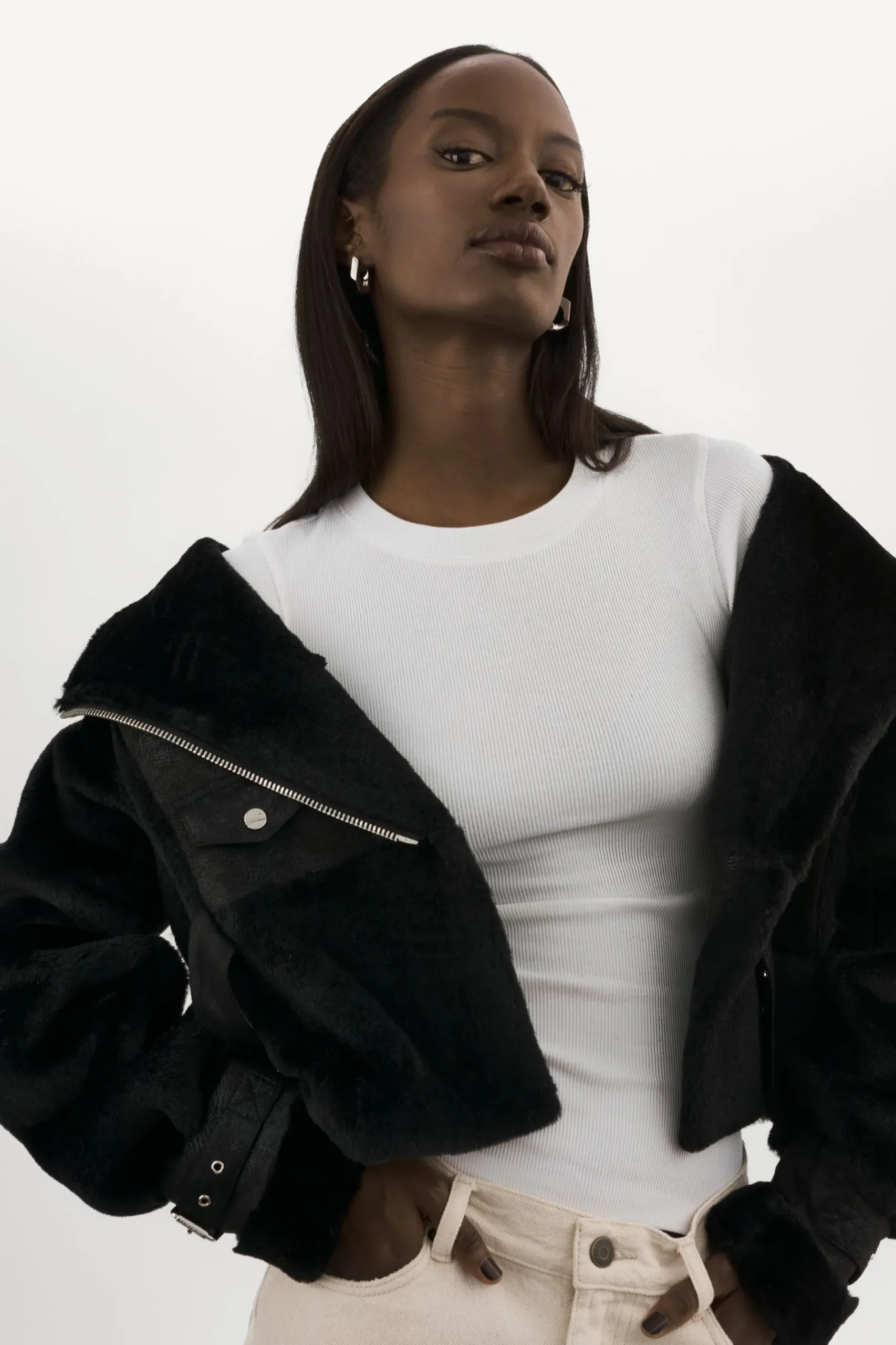 Femme LAMARQUE ELODY | Veste En Fausse Fourrure
