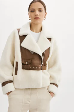 Femme LAMARQUE ELODY | Veste En Fausse Fourrure