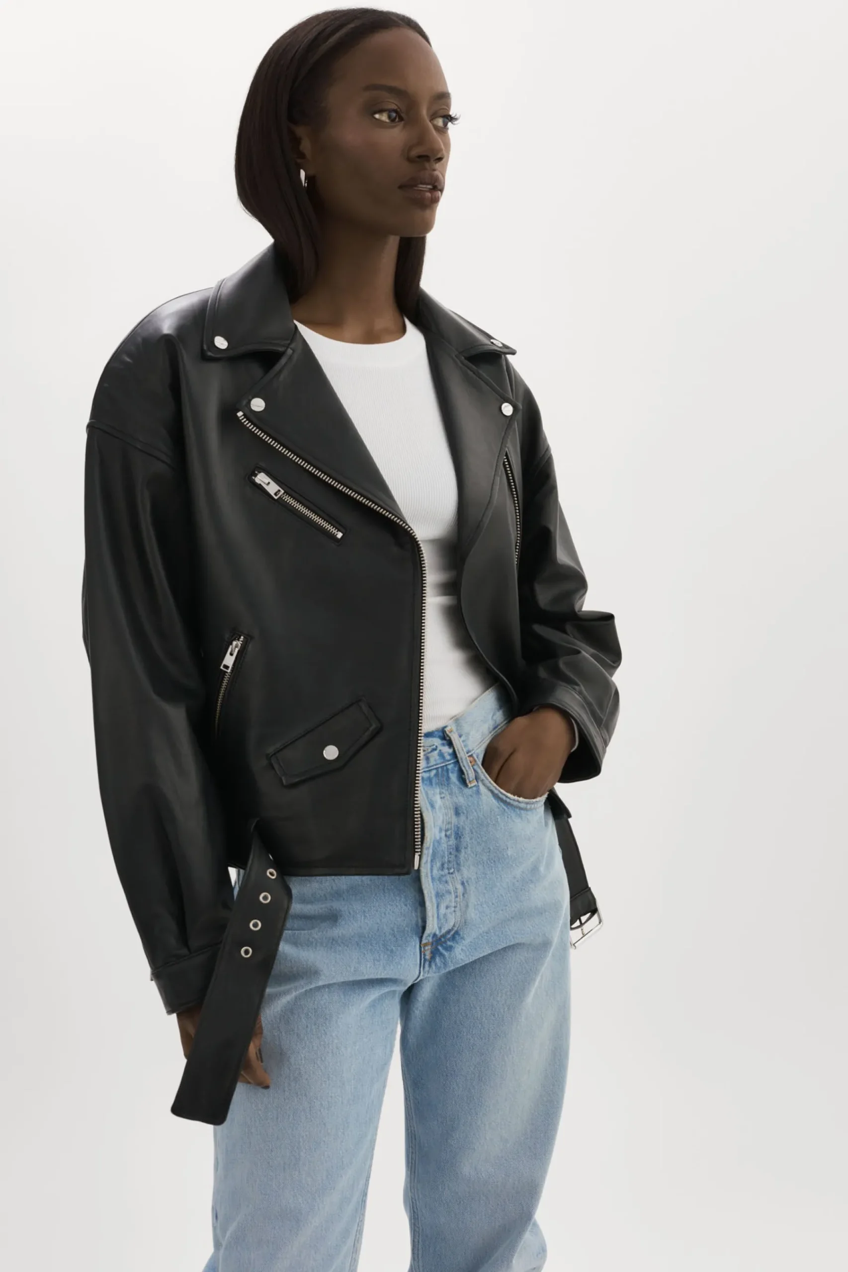 Femme LAMARQUE ESTIA | Veste De Motard En Cuir