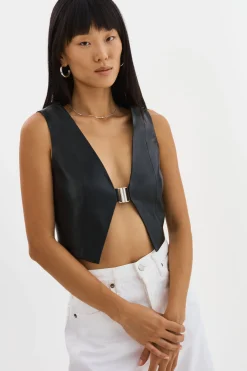 Femme LAMARQUE ESTRELLA | Haut Gilet En Cuir