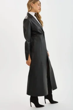 Femme LAMARQUE EVANNA | Manteau Long En Cuir