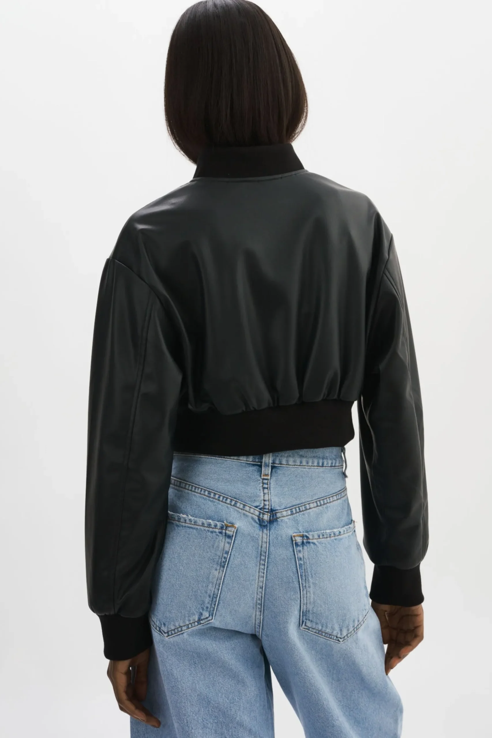 Femme LAMARQUE EVELIN | Bomber Court En Similicuir