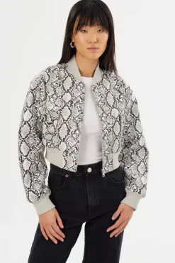 Femme LAMARQUE EVELIN | Bomber Court En Similicuir