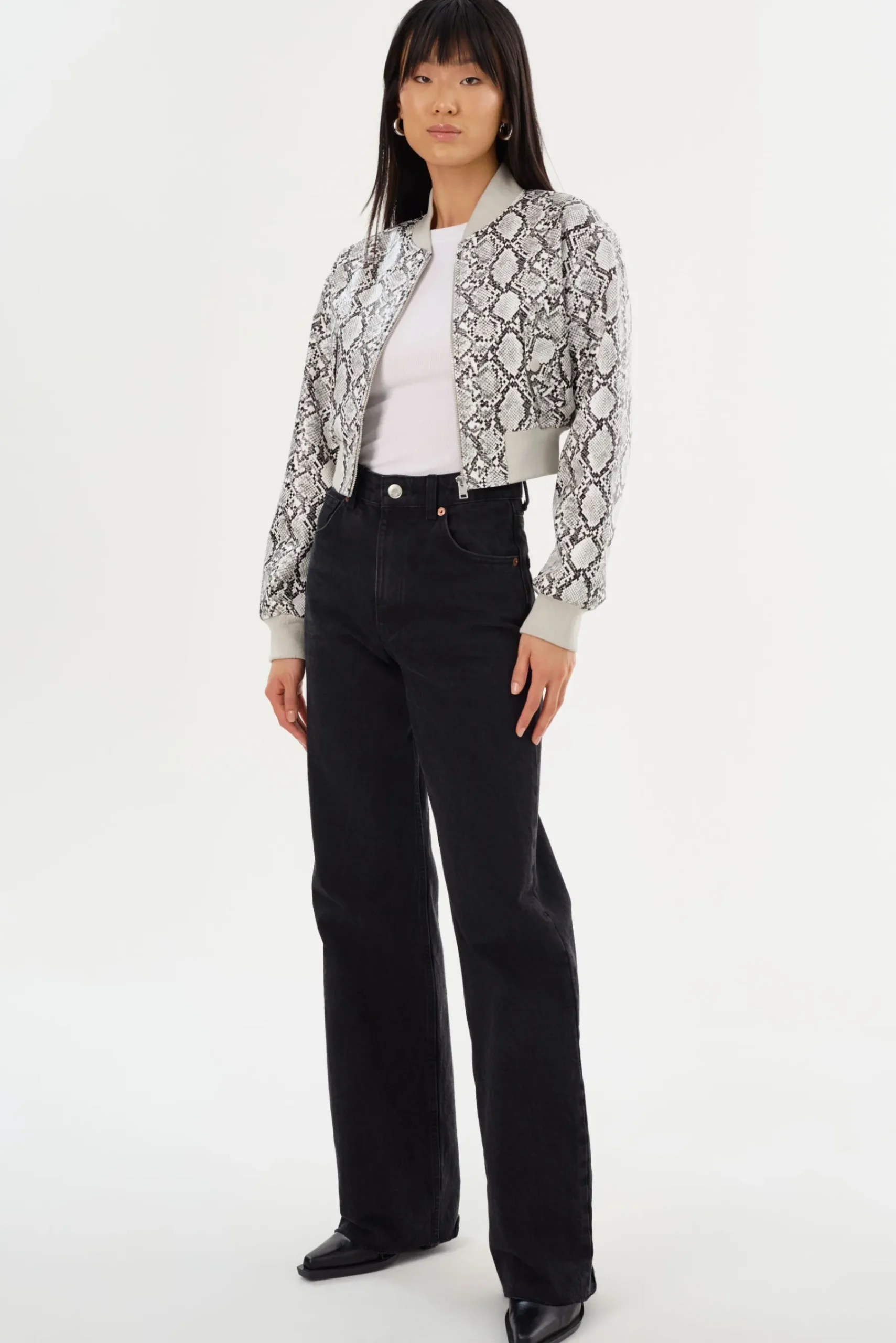 Femme LAMARQUE EVELIN | Bomber Court En Similicuir