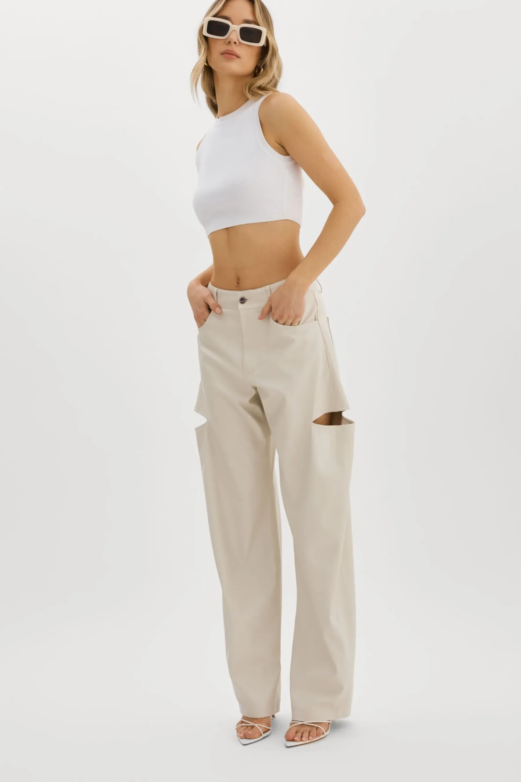 Femme LAMARQUE FALEEN | Faux Leather Loose Pants