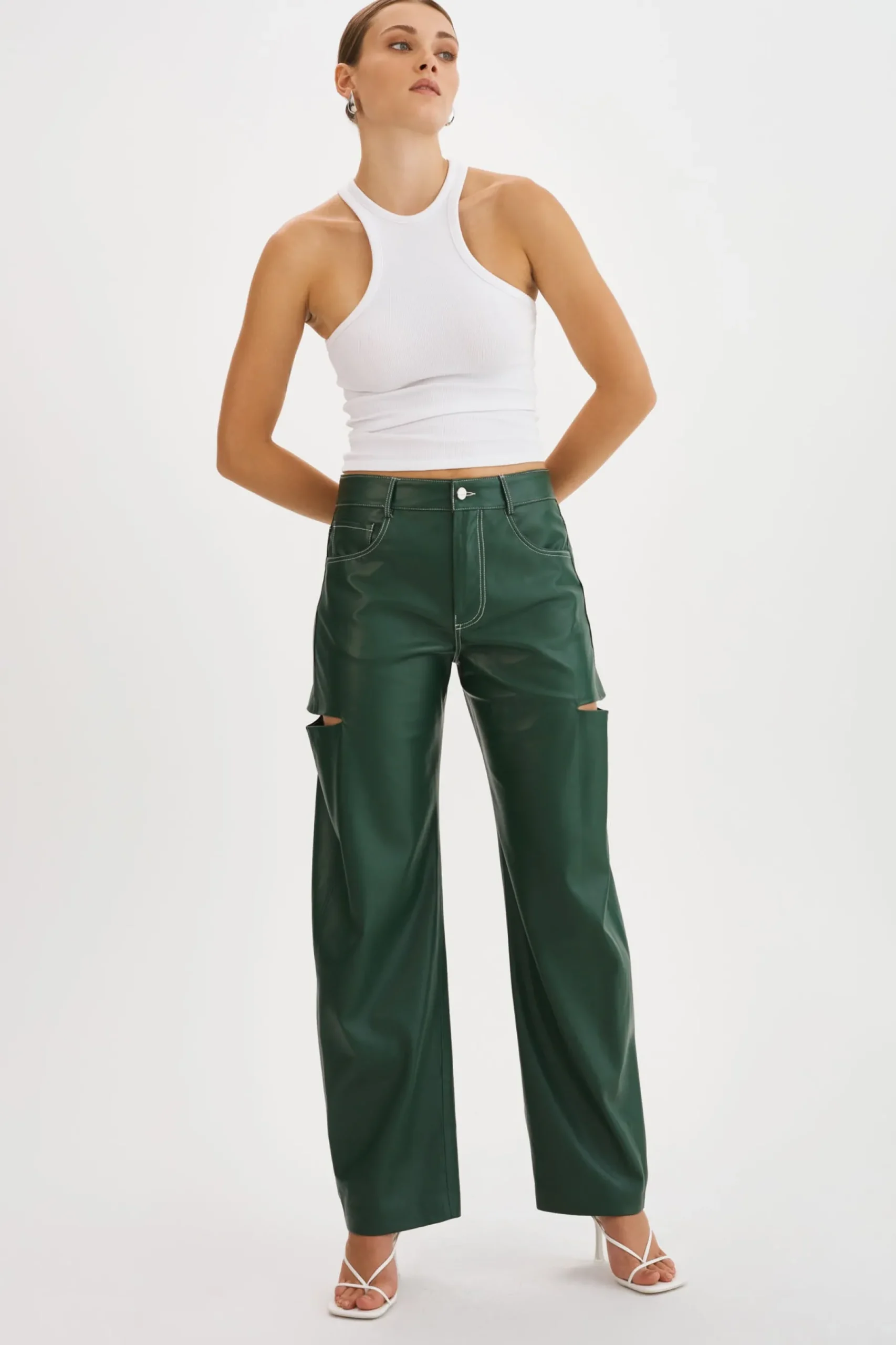 Femme LAMARQUE FALEEN | Pantalon Ample En Similicuir
