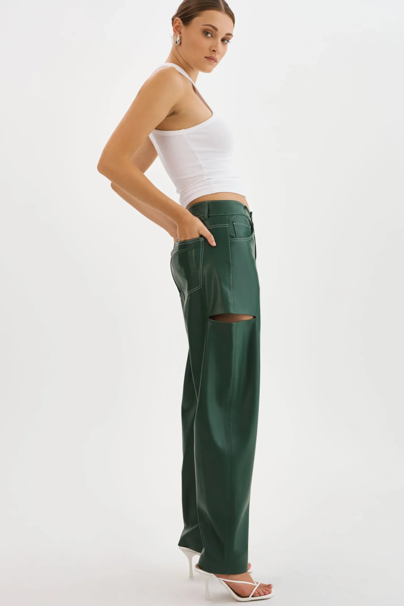 Femme LAMARQUE FALEEN | Pantalon Ample En Similicuir