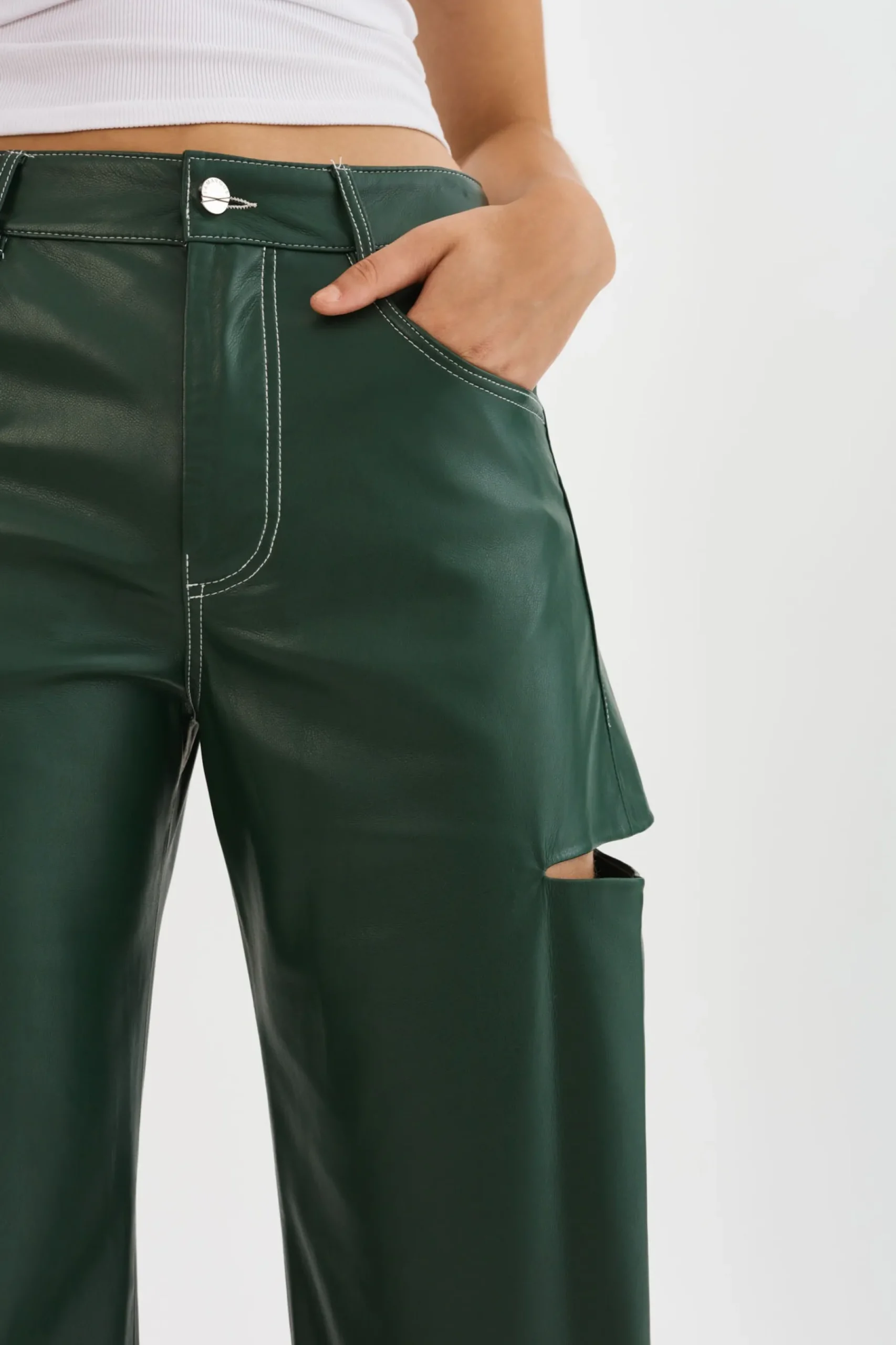 Femme LAMARQUE FALEEN | Pantalon Ample En Similicuir