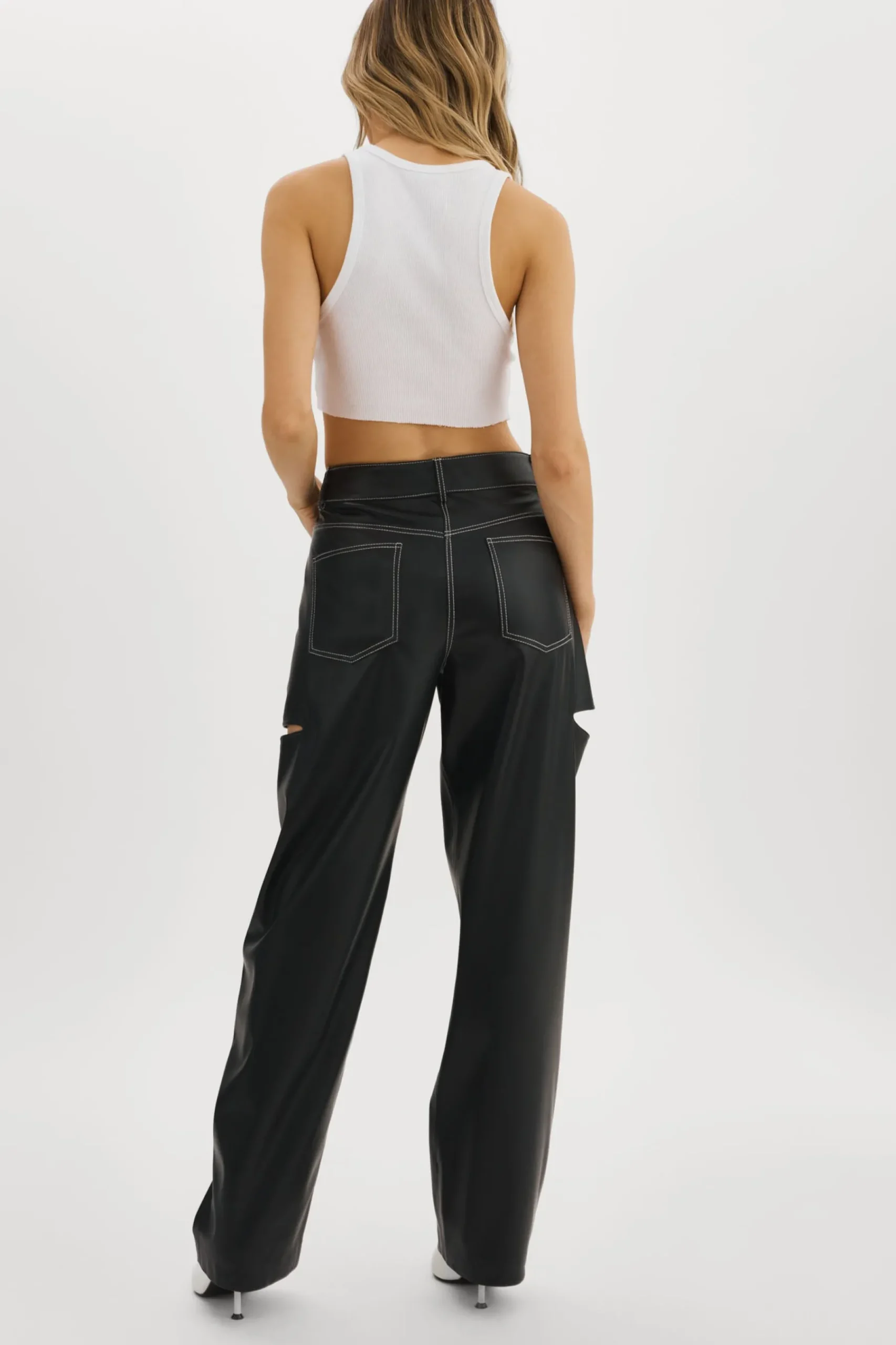 Femme LAMARQUE FALEEN | Pantalon Ample En Similicuir