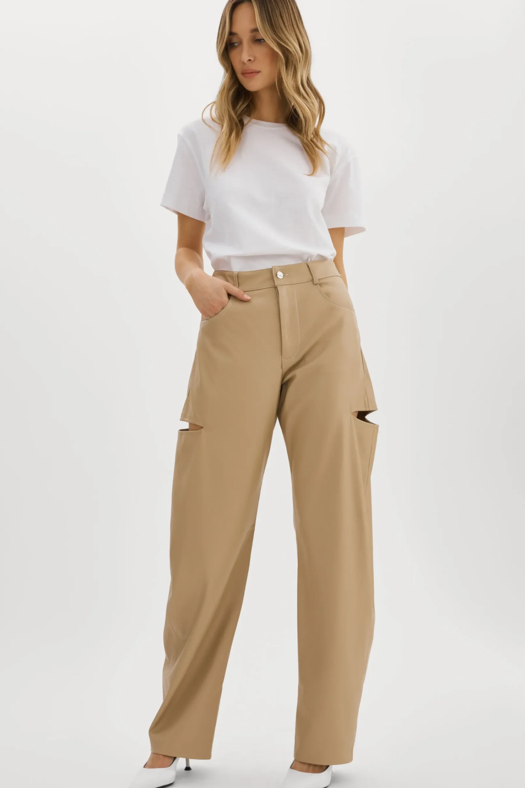 Femme LAMARQUE FALEEN | Pantalon Ample En Similicuir