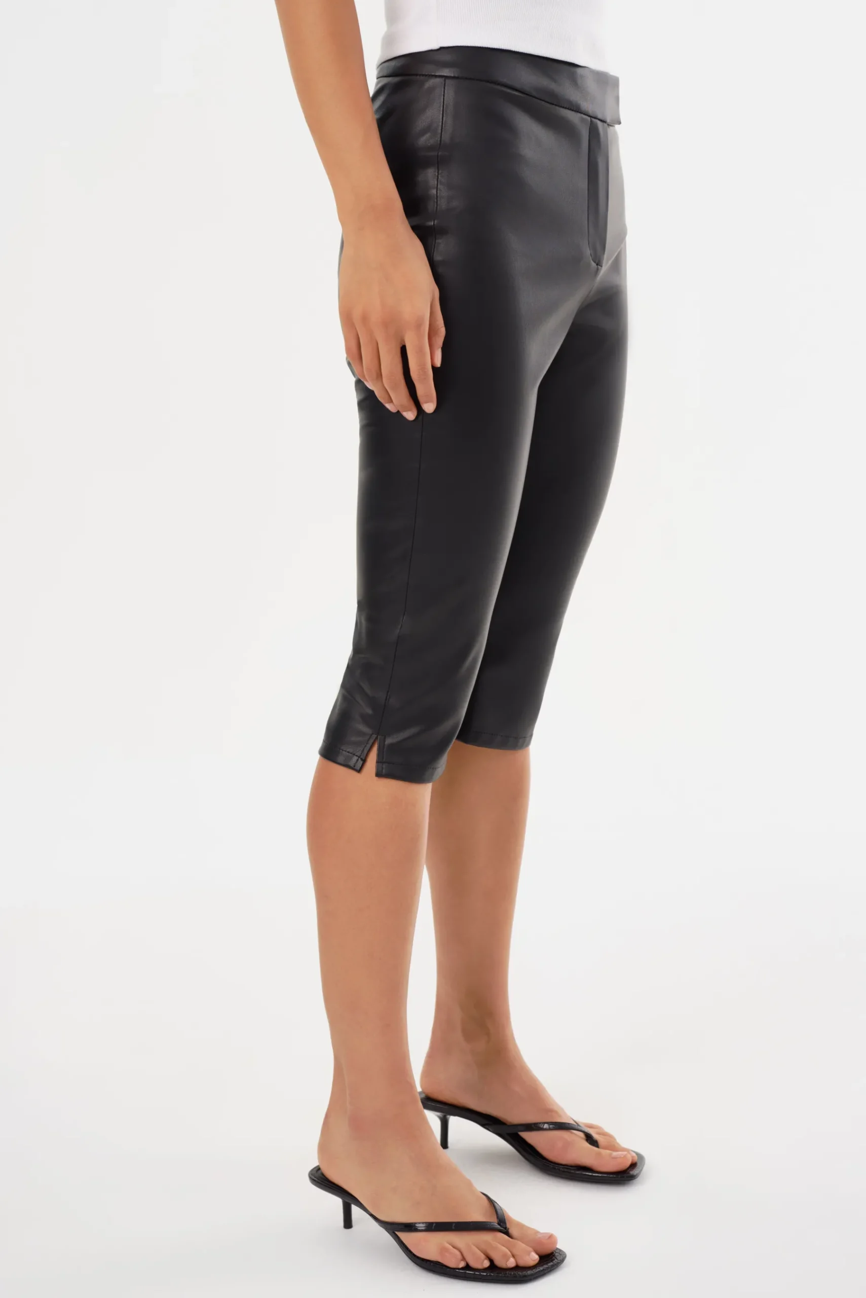 Femme LAMARQUE FAYA | Pantalon Capri En Similicuir