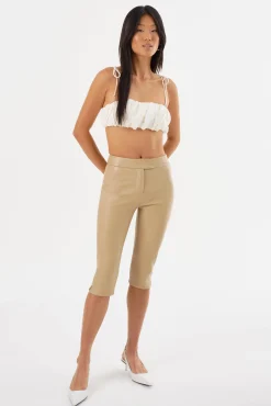 Femme LAMARQUE FAYA | Pantalon Capri En Similicuir