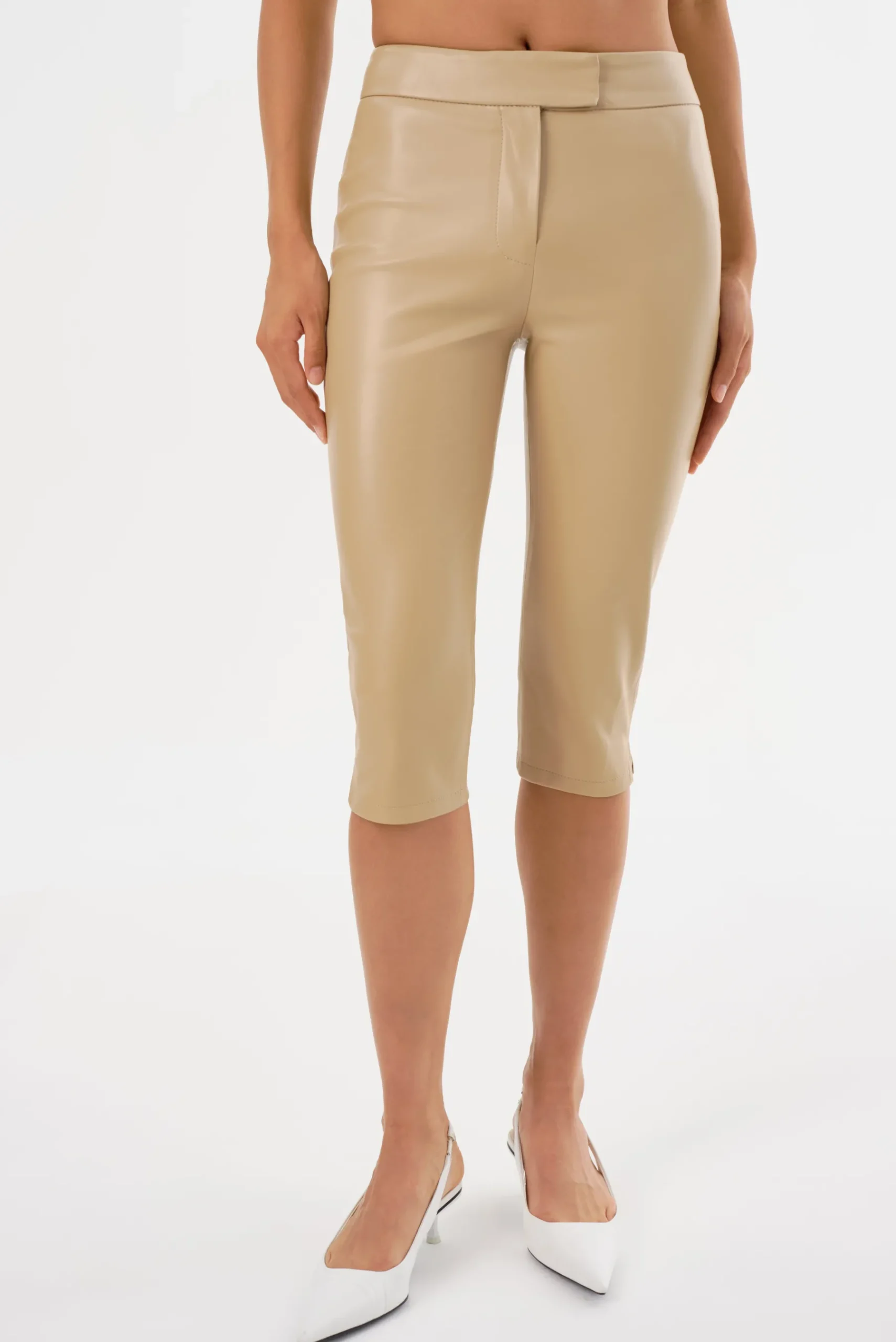 Femme LAMARQUE FAYA | Pantalon Capri En Similicuir