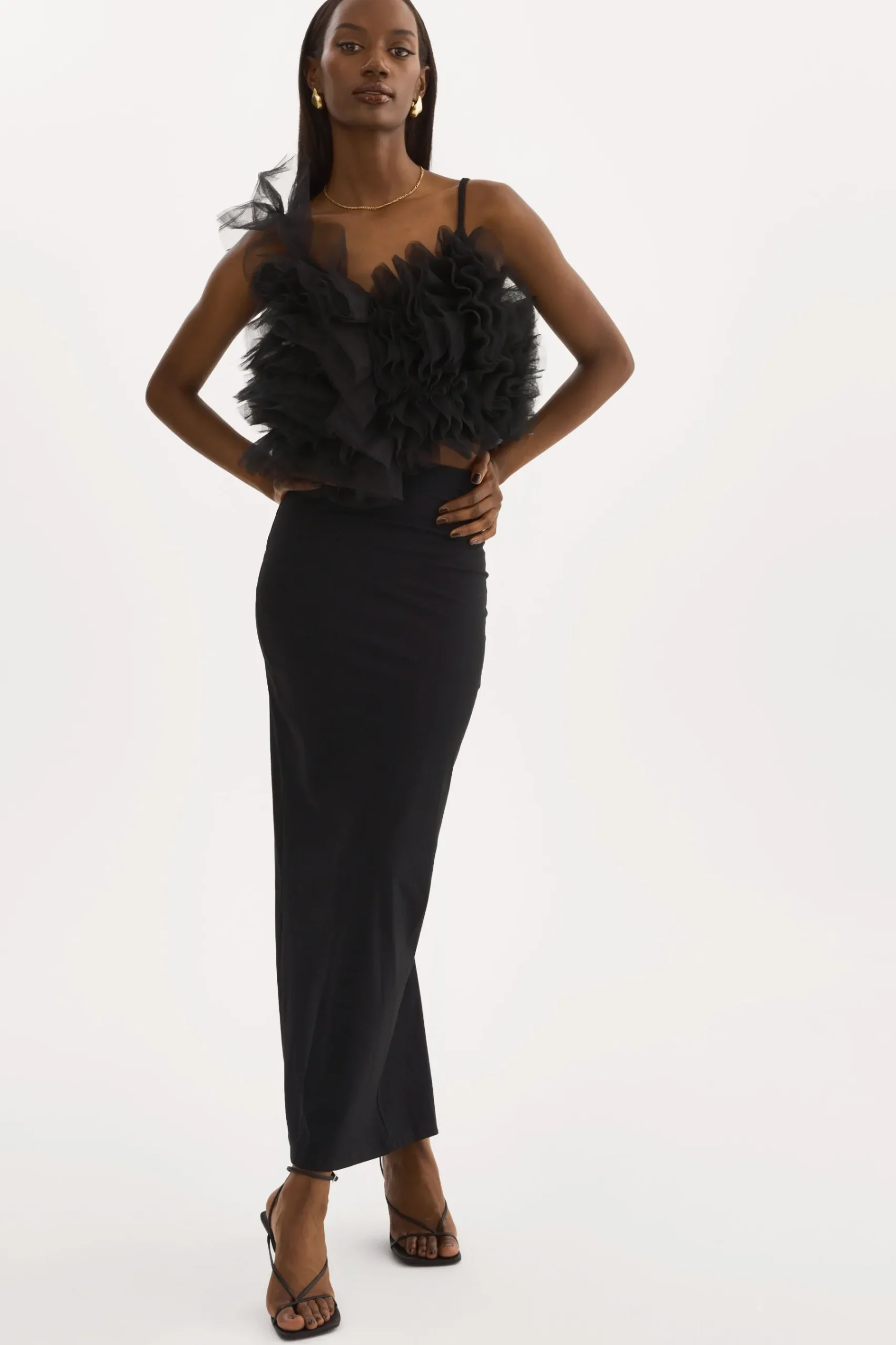 Femme LAMARQUE FELETA | Top à Volants En Tulle