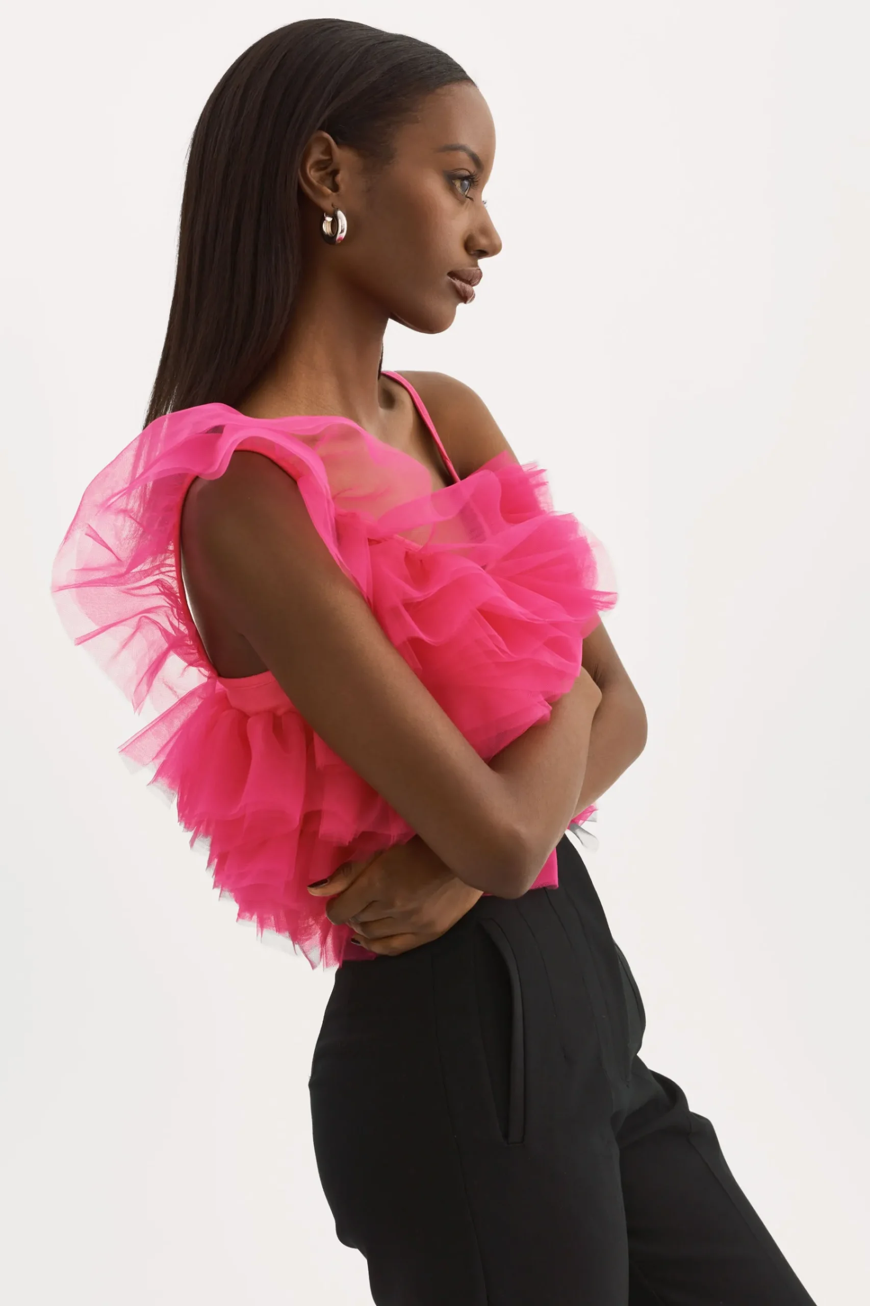 Femme LAMARQUE FELETA | Top à Volants En Tulle