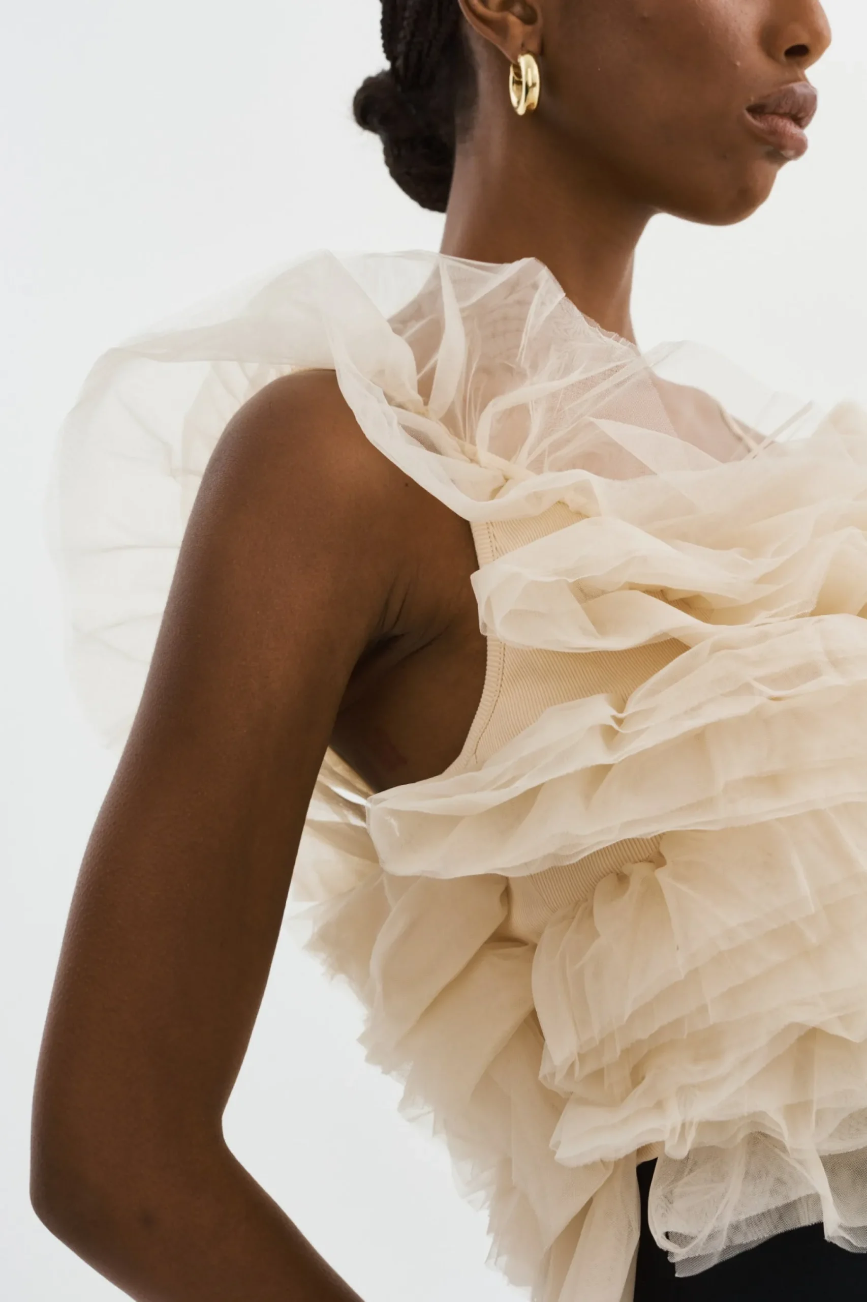 Femme LAMARQUE FELETA | Top à Volants En Tulle