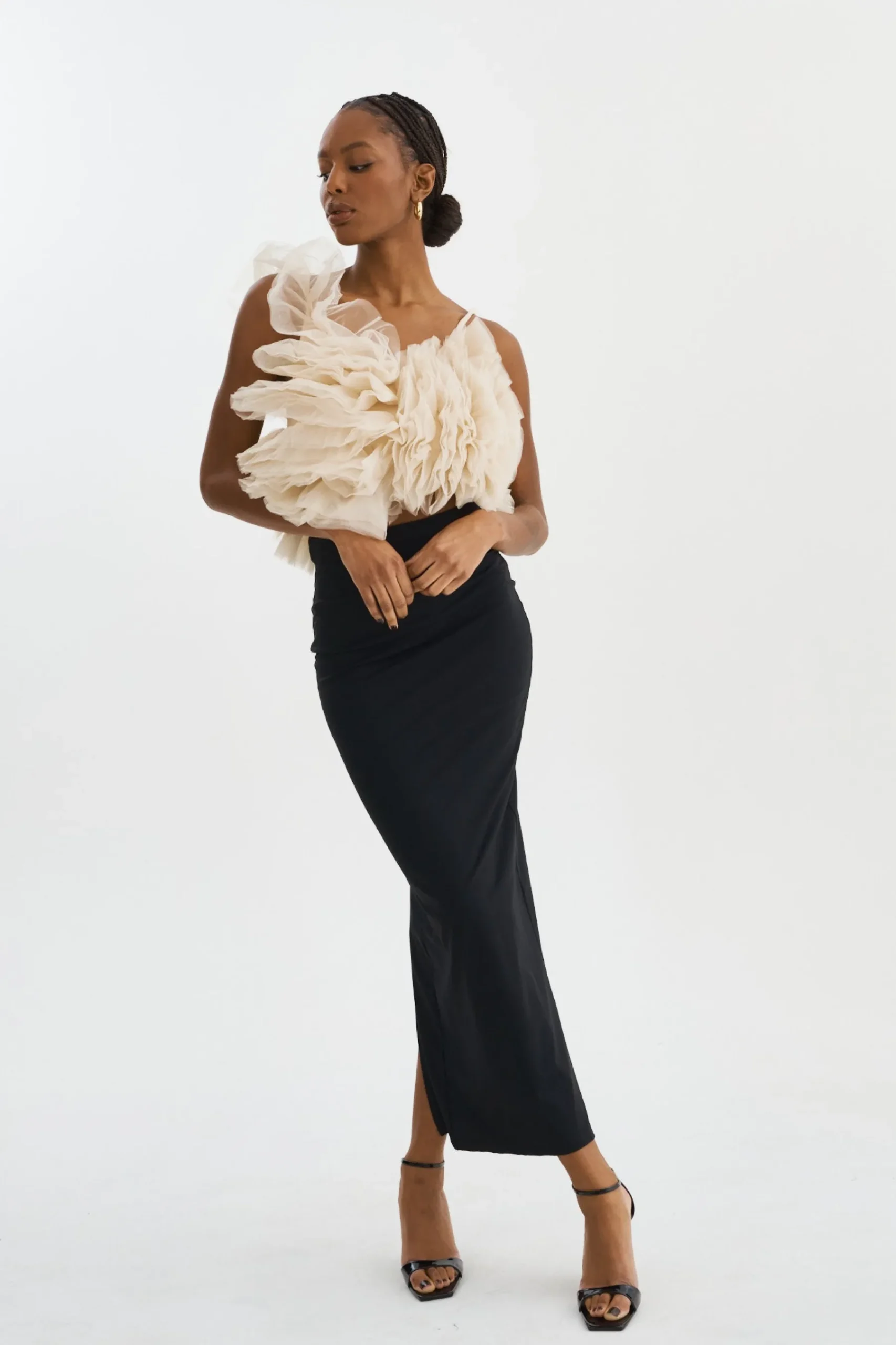 Femme LAMARQUE FELETA | Top à Volants En Tulle