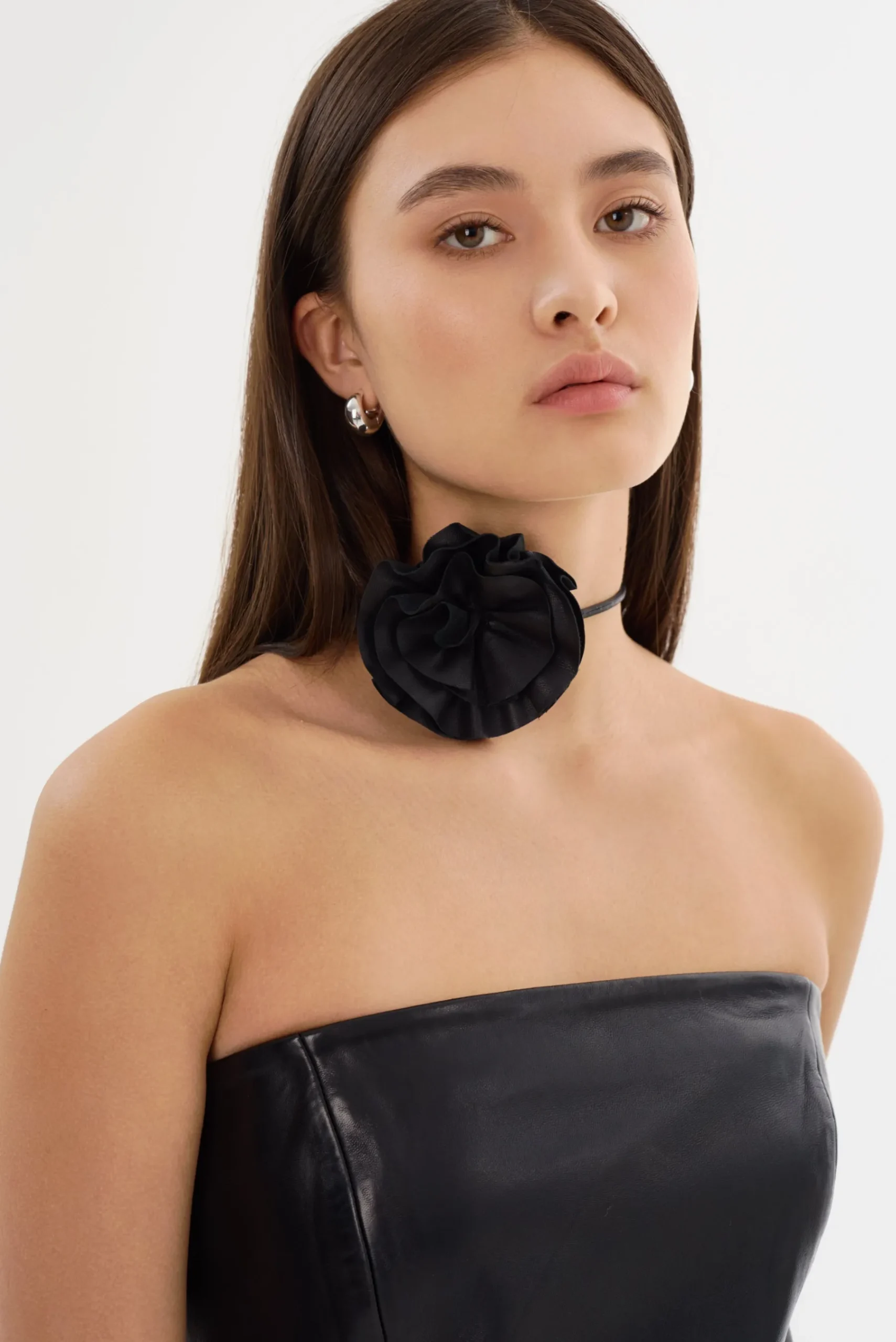 Femme LAMARQUE GEMMA | Collier Ras Du Cou En Cuir à Rosette