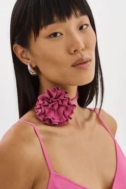 Femme LAMARQUE GEMMA | Collier Ras Du Cou En Cuir à Rosette