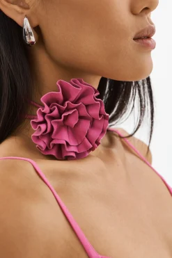 Femme LAMARQUE GEMMA | Collier Ras Du Cou En Cuir à Rosette