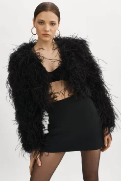Femme LAMARQUE HALLIE Veste En Plumes D'autruche