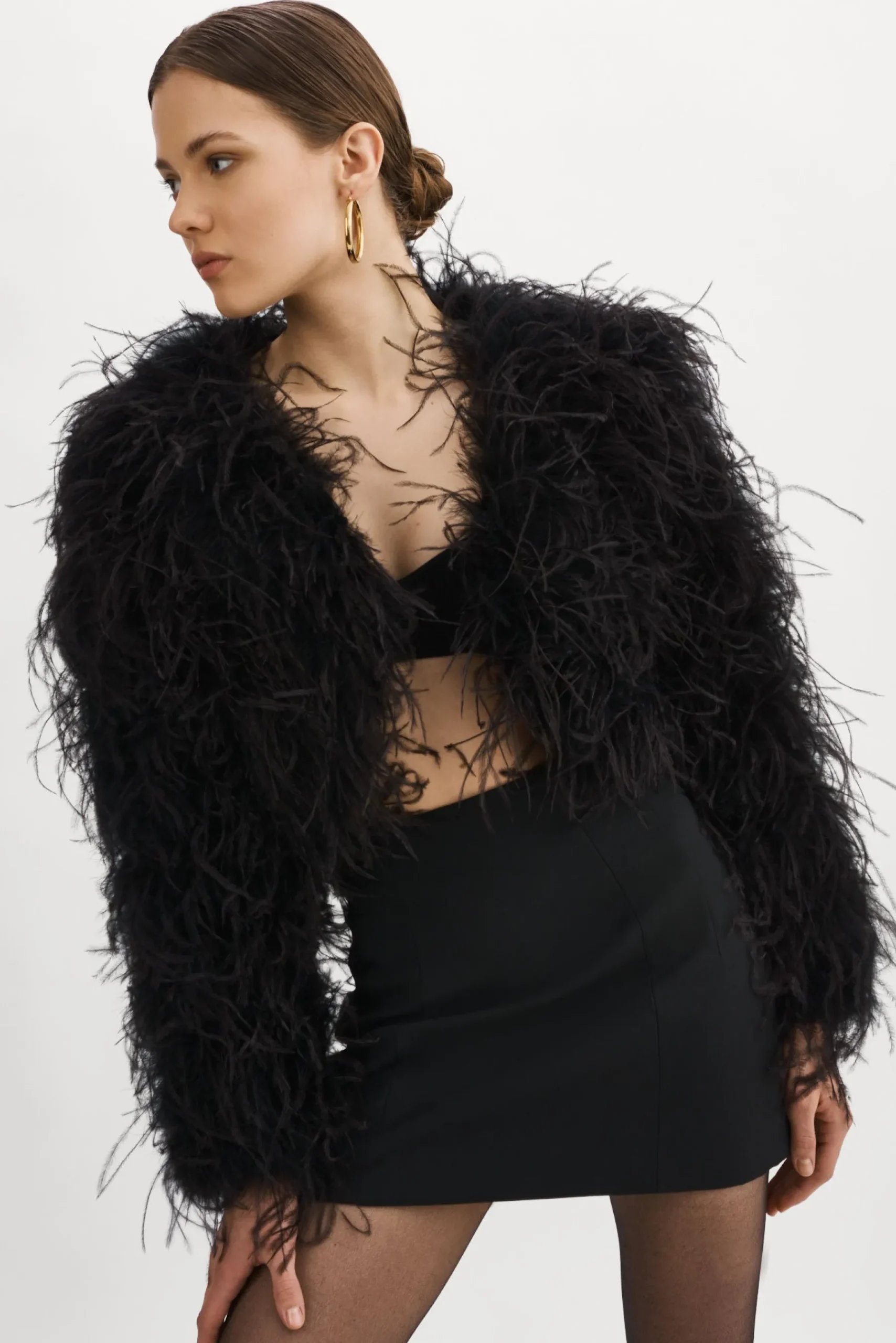Femme LAMARQUE HALLIE Veste En Plumes D'autruche