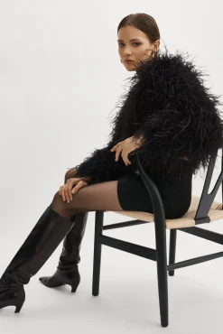Femme LAMARQUE HALLIE Veste En Plumes D'autruche