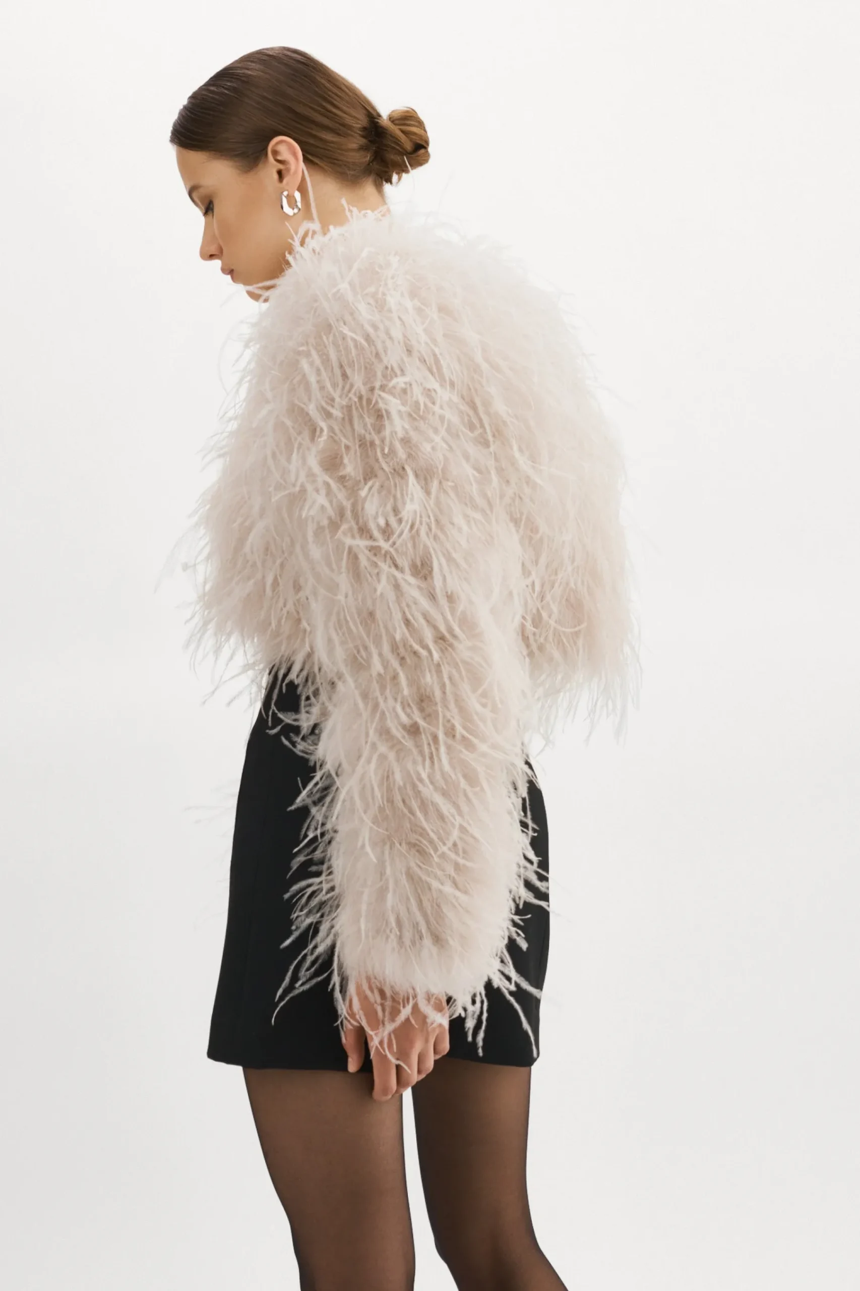 Femme LAMARQUE HALLIE Veste En Plumes D'autruche