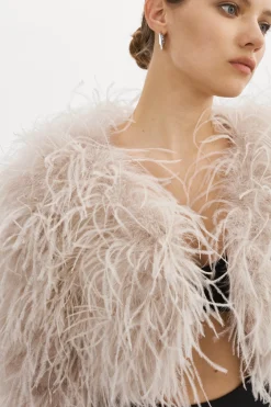 Femme LAMARQUE HALLIE Veste En Plumes D'autruche