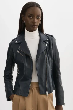 Femme LAMARQUE HARPER Veste Motard En Cuir Ajusté