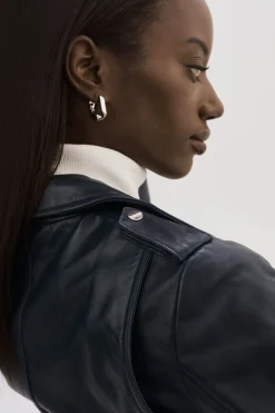 Femme LAMARQUE HARPER Veste Motard En Cuir Ajusté