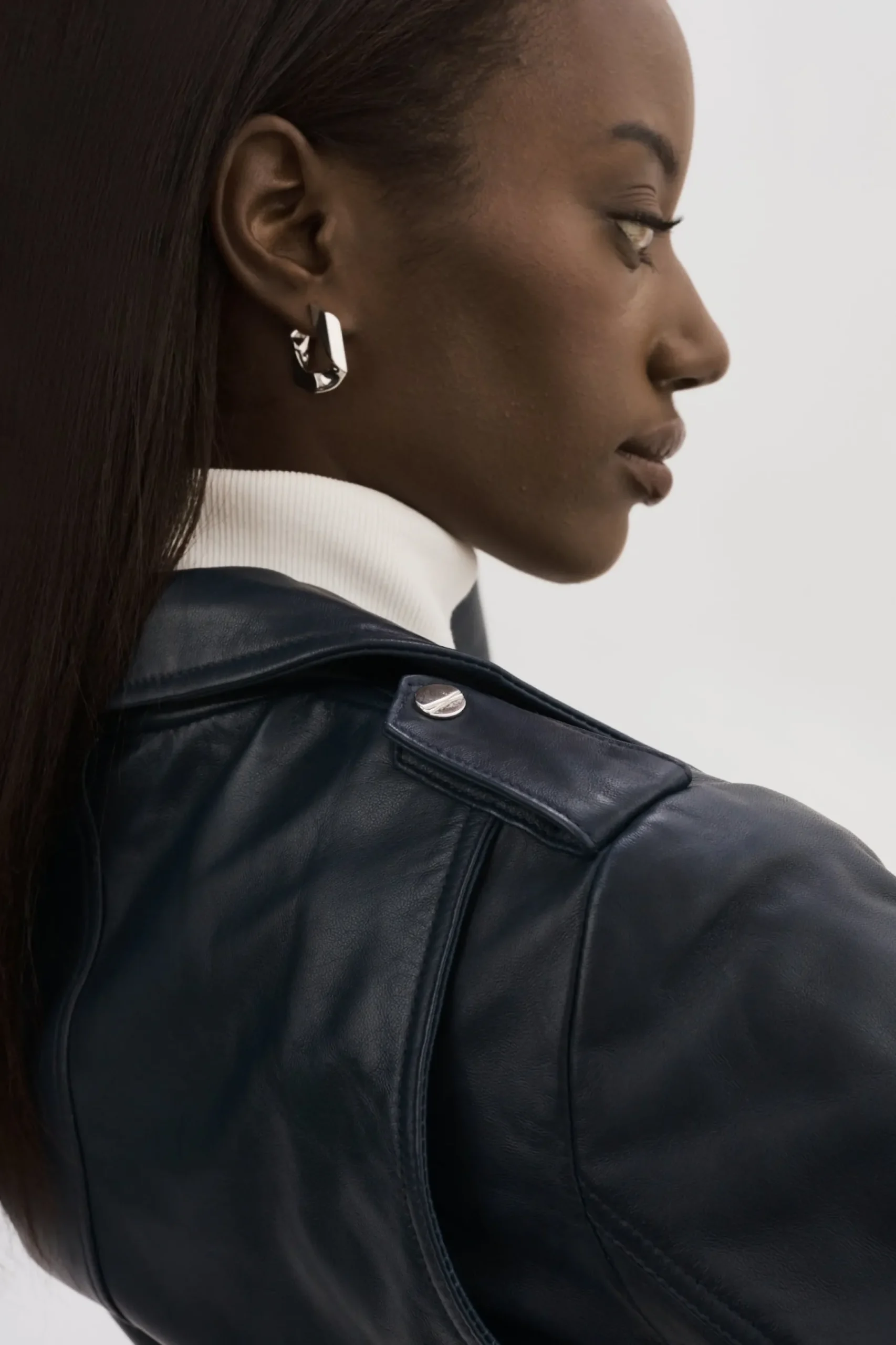 Femme LAMARQUE HARPER Veste Motard En Cuir Ajusté