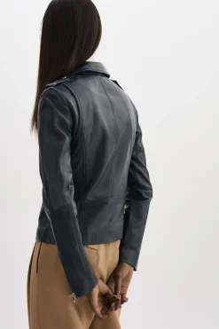 Femme LAMARQUE HARPER Veste Motard En Cuir Ajusté