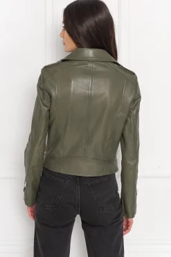 Femme LAMARQUE HOLY | Veste Moto En Cuir Avec Capuchon Amovible