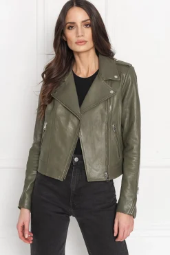 Femme LAMARQUE HOLY | Veste Moto En Cuir Avec Capuchon Amovible
