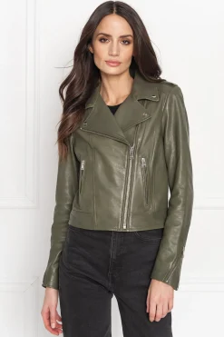 Femme LAMARQUE HOLY | Veste Moto En Cuir Avec Capuchon Amovible