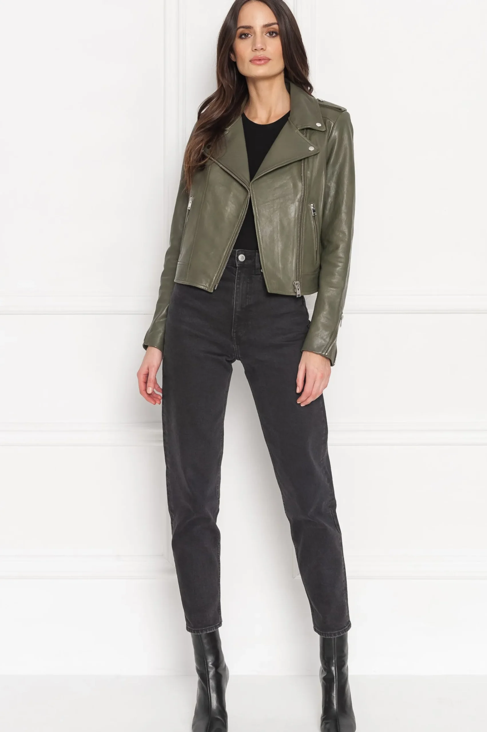 Femme LAMARQUE HOLY | Veste Moto En Cuir Avec Capuchon Amovible