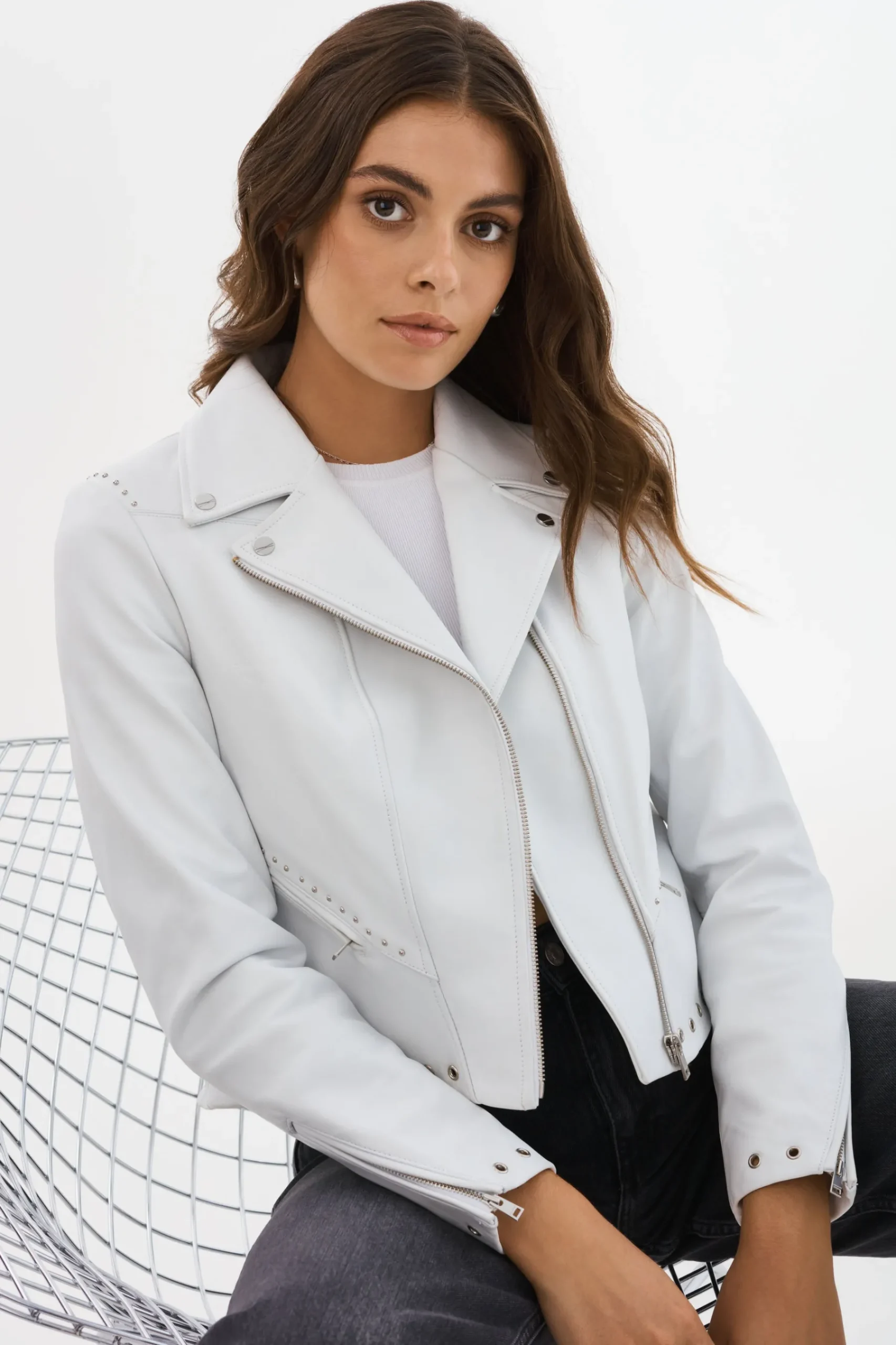 Femme LAMARQUE IDETTA | Veste De Motard En Cuir