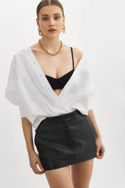 Femme LAMARQUE INAYA Micro Mini-jupe En Cuir