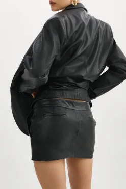 Femme LAMARQUE INAYA Micro Mini-jupe En Cuir